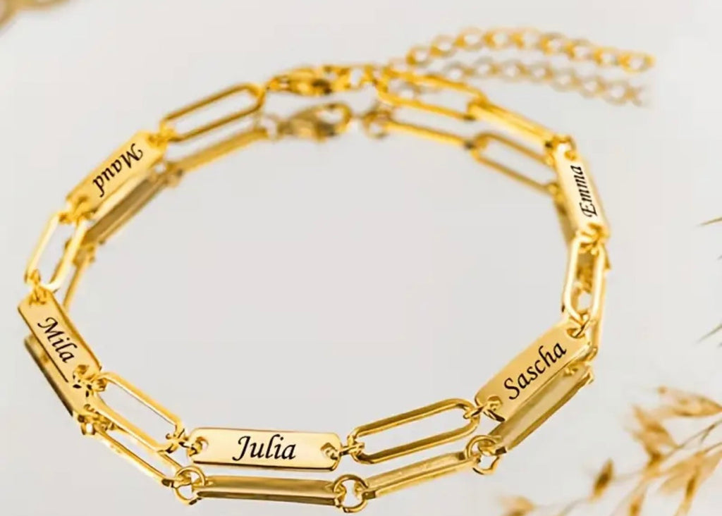 Bracelet gravé Max 5 prénoms