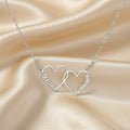 Collier Double Coeur 1 a 4 Prénom