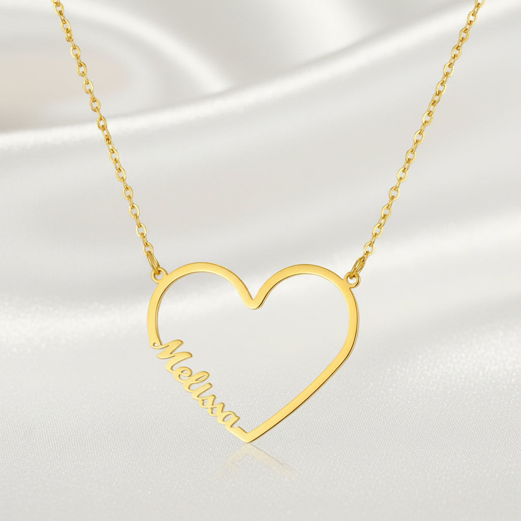 Collier Double Coeur 1 a 4 Prénom