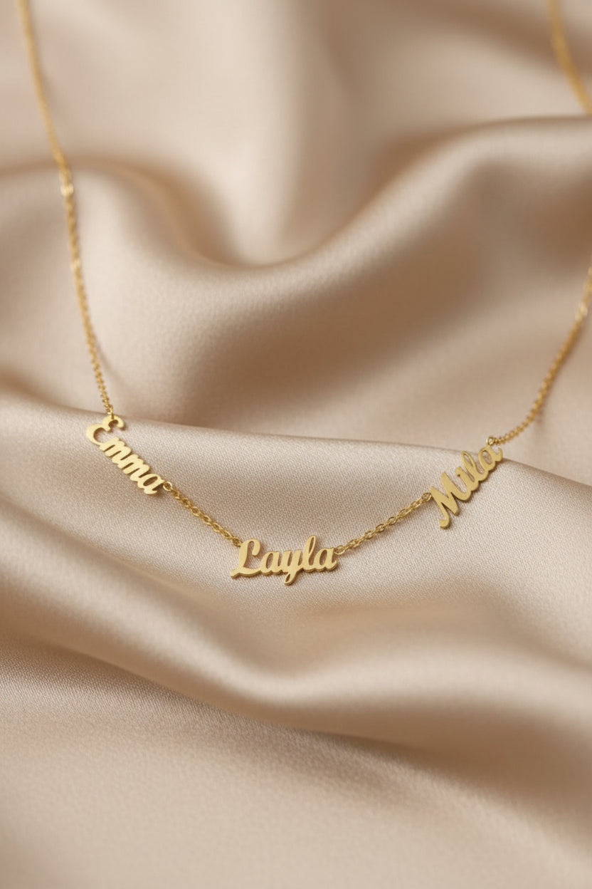 Collier Sublime à 3 Prénoms