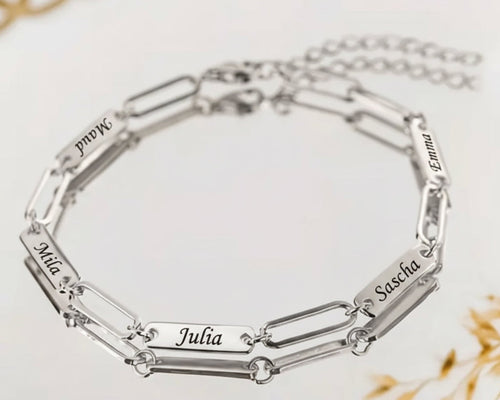 Bracelet gravé Max 5 prénoms