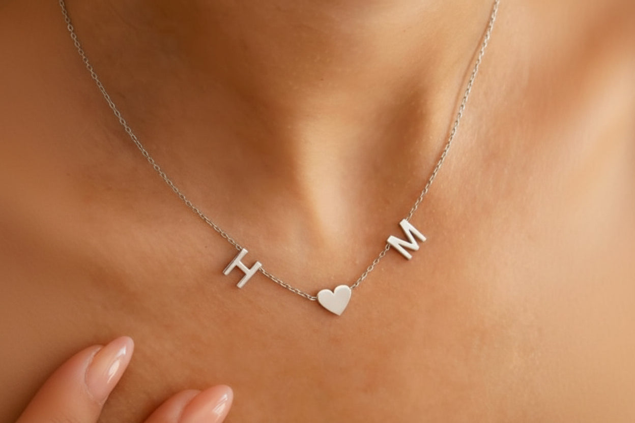 Collier 2 initial avec coeur